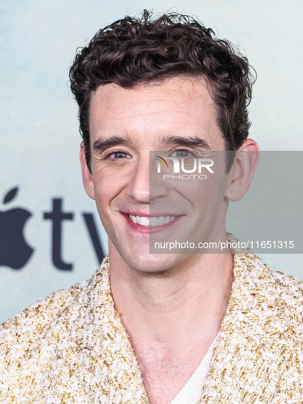 Michael Urie arrives at the World Premiere Of Apple TV+ Series' 'Shrinking' Season 2 held at the Pacific Design Center on October 8, 2024 in...