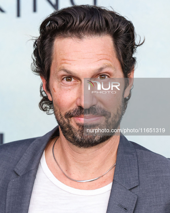 Brian Thomas Smith arrives at the World Premiere Of Apple TV+ Series' 'Shrinking' Season 2 held at the Pacific Design Center on October 8, 2...