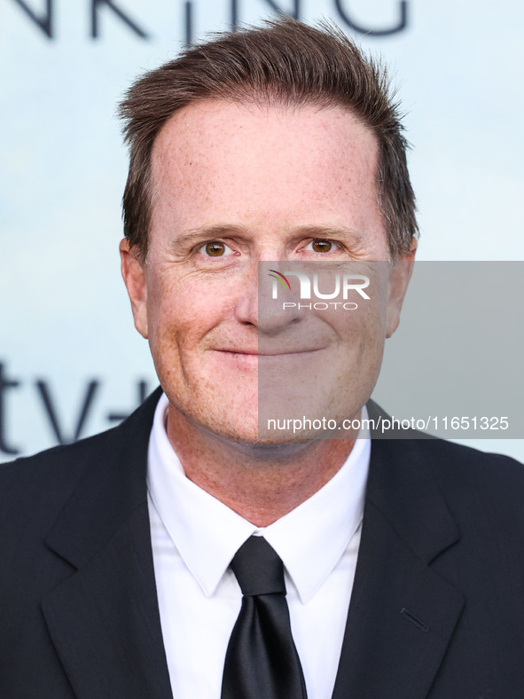 Matt Knudsen arrives at the World Premiere Of Apple TV+ Series' 'Shrinking' Season 2 held at the Pacific Design Center on October 8, 2024 in...