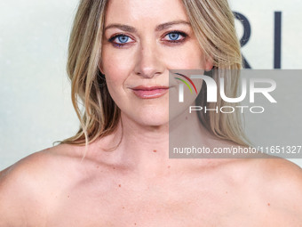 Meredith Hagner arrives at the World Premiere Of Apple TV+ Series' 'Shrinking' Season 2 held at the Pacific Design Center on October 8, 2024...