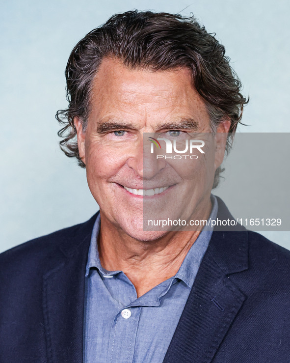 Ted McGinley arrives at the World Premiere Of Apple TV+ Series' 'Shrinking' Season 2 held at the Pacific Design Center on October 8, 2024 in...