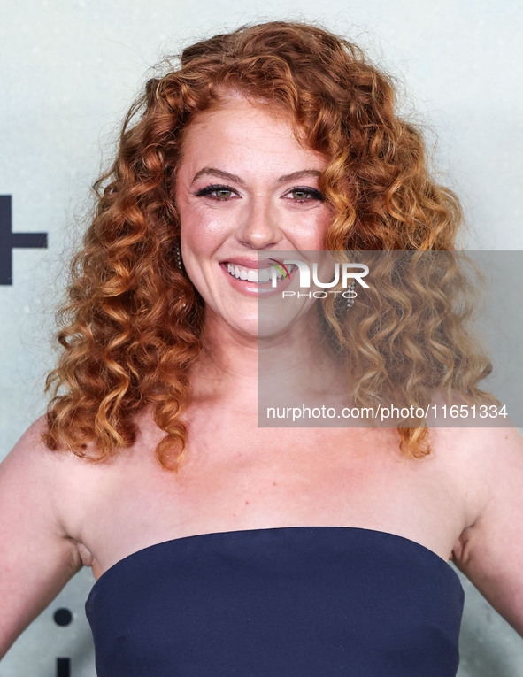 Rachel Stubington arrives at the World Premiere Of Apple TV+ Series' 'Shrinking' Season 2 held at the Pacific Design Center on October 8, 20...