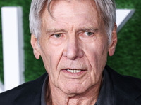 Harrison Ford arrives at the World Premiere Of Apple TV+ Series' 'Shrinking' Season 2 held at the Pacific Design Center on October 8, 2024 i...