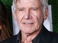 Harrison Ford arrives at the World Premiere Of Apple TV+ Series' 'Shrinking' Season 2 held at the Pacific Design Center on October 8, 2024 i...