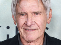 Harrison Ford arrives at the World Premiere Of Apple TV+ Series' 'Shrinking' Season 2 held at the Pacific Design Center on October 8, 2024 i...