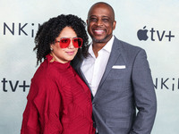 Jill Knox and Keith Powell arrive at the World Premiere Of Apple TV+ Series' 'Shrinking' Season 2 held at the Pacific Design Center on Octob...