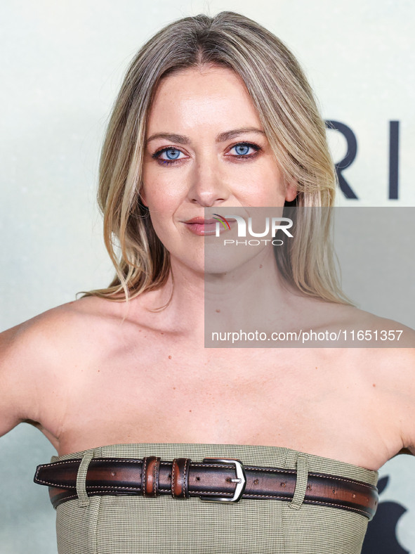 Meredith Hagner arrives at the World Premiere Of Apple TV+ Series' 'Shrinking' Season 2 held at the Pacific Design Center on October 8, 2024...