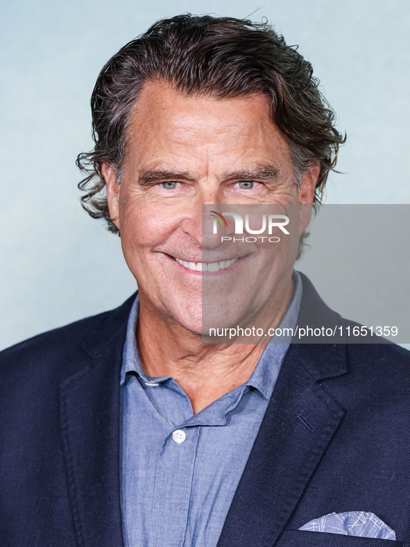 Ted McGinley arrives at the World Premiere Of Apple TV+ Series' 'Shrinking' Season 2 held at the Pacific Design Center on October 8, 2024 in...