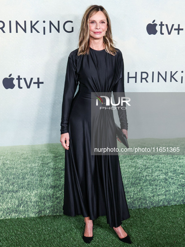 Calista Flockhart arrives at the World Premiere Of Apple TV+ Series' 'Shrinking' Season 2 held at the Pacific Design Center on October 8, 20...