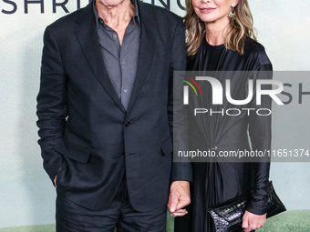 Harrison Ford and wife Calista Flockhart arrive at the World Premiere Of Apple TV+ Series' 'Shrinking' Season 2 held at the Pacific Design C...