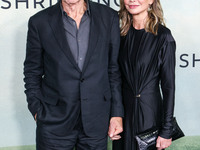 Harrison Ford and wife Calista Flockhart arrive at the World Premiere Of Apple TV+ Series' 'Shrinking' Season 2 held at the Pacific Design C...