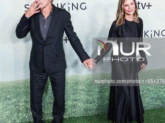 Harrison Ford and wife Calista Flockhart arrive at the World Premiere Of Apple TV+ Series' 'Shrinking' Season 2 held at the Pacific Design C...