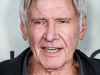 Harrison Ford arrives at the World Premiere Of Apple TV+ Series' 'Shrinking' Season 2 held at the Pacific Design Center on October 8, 2024 i...