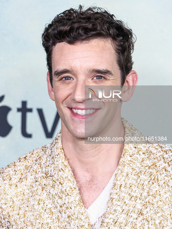 Michael Urie arrives at the World Premiere Of Apple TV+ Series' 'Shrinking' Season 2 held at the Pacific Design Center on October 8, 2024 in...