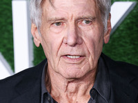 Harrison Ford arrives at the World Premiere Of Apple TV+ Series' 'Shrinking' Season 2 held at the Pacific Design Center on October 8, 2024 i...