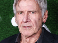 Harrison Ford arrives at the World Premiere Of Apple TV+ Series' 'Shrinking' Season 2 held at the Pacific Design Center on October 8, 2024 i...