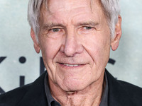 Harrison Ford arrives at the World Premiere Of Apple TV+ Series' 'Shrinking' Season 2 held at the Pacific Design Center on October 8, 2024 i...