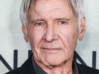 Harrison Ford arrives at the World Premiere Of Apple TV+ Series' 'Shrinking' Season 2 held at the Pacific Design Center on October 8, 2024 i...