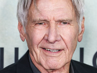 Harrison Ford arrives at the World Premiere Of Apple TV+ Series' 'Shrinking' Season 2 held at the Pacific Design Center on October 8, 2024 i...