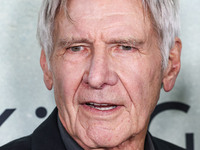 Harrison Ford arrives at the World Premiere Of Apple TV+ Series' 'Shrinking' Season 2 held at the Pacific Design Center on October 8, 2024 i...