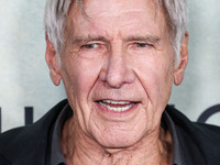 Harrison Ford arrives at the World Premiere Of Apple TV+ Series' 'Shrinking' Season 2 held at the Pacific Design Center on October 8, 2024 i...