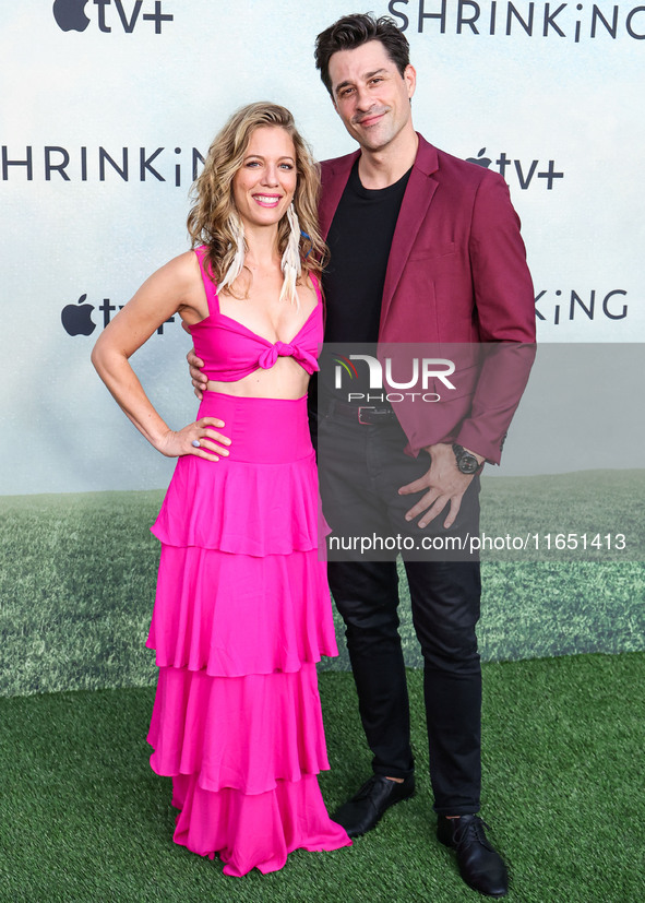 Jamie Wozny and Ryan Caltagirone arrive at the World Premiere Of Apple TV+ Series' 'Shrinking' Season 2 held at the Pacific Design Center on...