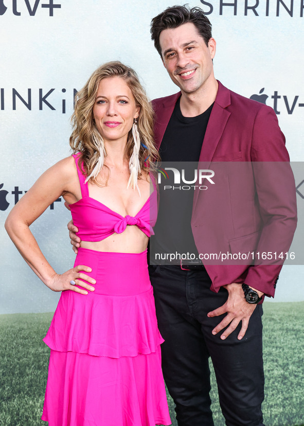 Jamie Wozny and Ryan Caltagirone arrive at the World Premiere Of Apple TV+ Series' 'Shrinking' Season 2 held at the Pacific Design Center on...