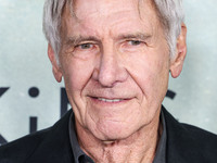 Harrison Ford arrives at the World Premiere Of Apple TV+ Series' 'Shrinking' Season 2 held at the Pacific Design Center on October 8, 2024 i...