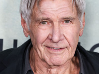 Harrison Ford arrives at the World Premiere Of Apple TV+ Series' 'Shrinking' Season 2 held at the Pacific Design Center on October 8, 2024 i...