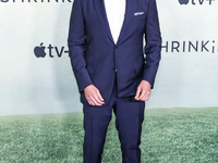 Jason Segel arrives at the World Premiere Of Apple TV+ Series' 'Shrinking' Season 2 held at the Pacific Design Center on October 8, 2024 in...