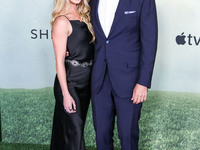 Kayla Radomski and Jason Segel arrive at the World Premiere Of Apple TV+ Series' 'Shrinking' Season 2 held at the Pacific Design Center on O...