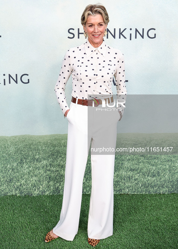 Wendie Malick arrives at the World Premiere Of Apple TV+ Series' 'Shrinking' Season 2 held at the Pacific Design Center on October 8, 2024 i...