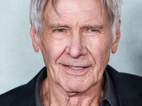 Harrison Ford arrives at the World Premiere Of Apple TV+ Series' 'Shrinking' Season 2 held at the Pacific Design Center on October 8, 2024 i...