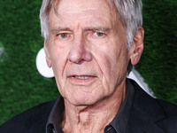 Harrison Ford arrives at the World Premiere Of Apple TV+ Series' 'Shrinking' Season 2 held at the Pacific Design Center on October 8, 2024 i...