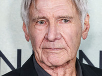 Harrison Ford arrives at the World Premiere Of Apple TV+ Series' 'Shrinking' Season 2 held at the Pacific Design Center on October 8, 2024 i...