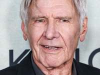 Harrison Ford arrives at the World Premiere Of Apple TV+ Series' 'Shrinking' Season 2 held at the Pacific Design Center on October 8, 2024 i...