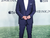 Jason Segel arrives at the World Premiere Of Apple TV+ Series' 'Shrinking' Season 2 held at the Pacific Design Center on October 8, 2024 in...