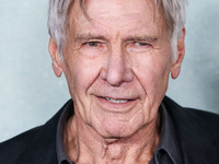 Harrison Ford arrives at the World Premiere Of Apple TV+ Series' 'Shrinking' Season 2 held at the Pacific Design Center on October 8, 2024 i...