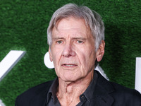 Harrison Ford arrives at the World Premiere Of Apple TV+ Series' 'Shrinking' Season 2 held at the Pacific Design Center on October 8, 2024 i...