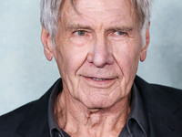 Harrison Ford arrives at the World Premiere Of Apple TV+ Series' 'Shrinking' Season 2 held at the Pacific Design Center on October 8, 2024 i...