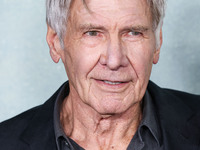 Harrison Ford arrives at the World Premiere Of Apple TV+ Series' 'Shrinking' Season 2 held at the Pacific Design Center on October 8, 2024 i...