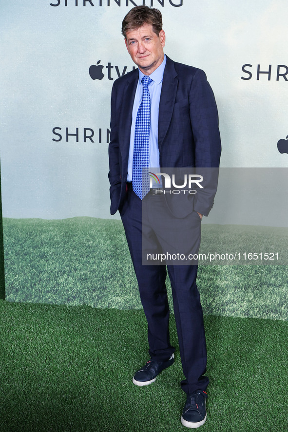 Bill Lawrence arrives at the World Premiere Of Apple TV+ Series' 'Shrinking' Season 2 held at the Pacific Design Center on October 8, 2024 i...