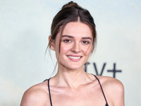 Charlotte Lawrence arrives at the World Premiere Of Apple TV+ Series' 'Shrinking' Season 2 held at the Pacific Design Center on October 8, 2...