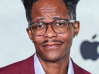 Edgar Blackmon arrives at the World Premiere Of Apple TV+ Series' 'Shrinking' Season 2 held at the Pacific Design Center on October 8, 2024...