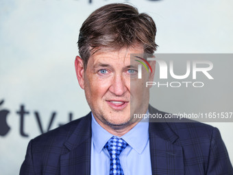 Bill Lawrence arrives at the World Premiere Of Apple TV+ Series' 'Shrinking' Season 2 held at the Pacific Design Center on October 8, 2024 i...