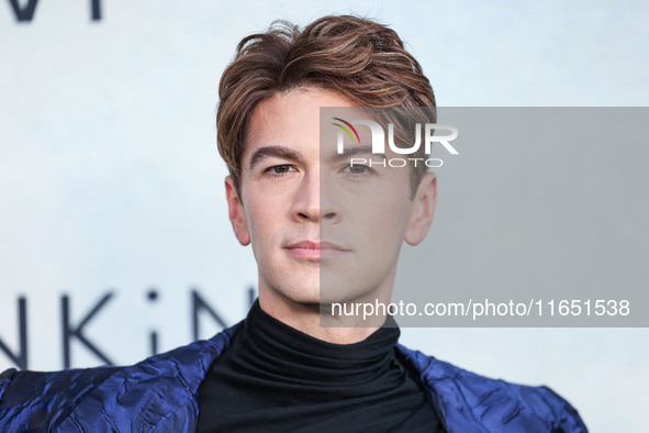 Devin Kawaoka arrives at the World Premiere Of Apple TV+ Series' 'Shrinking' Season 2 held at the Pacific Design Center on October 8, 2024 i...