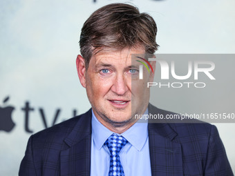 Bill Lawrence arrives at the World Premiere Of Apple TV+ Series' 'Shrinking' Season 2 held at the Pacific Design Center on October 8, 2024 i...