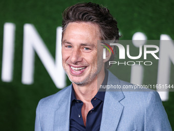 Zach Braff arrives at the World Premiere Of Apple TV+ Series' 'Shrinking' Season 2 held at the Pacific Design Center on October 8, 2024 in W...