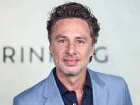 Zach Braff arrives at the World Premiere Of Apple TV+ Series' 'Shrinking' Season 2 held at the Pacific Design Center on October 8, 2024 in W...