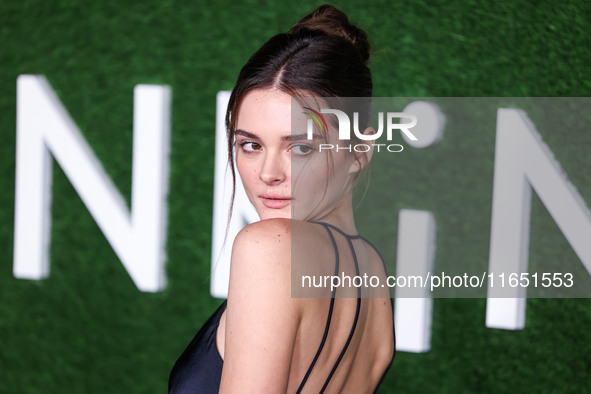 Charlotte Lawrence arrives at the World Premiere Of Apple TV+ Series' 'Shrinking' Season 2 held at the Pacific Design Center on October 8, 2...